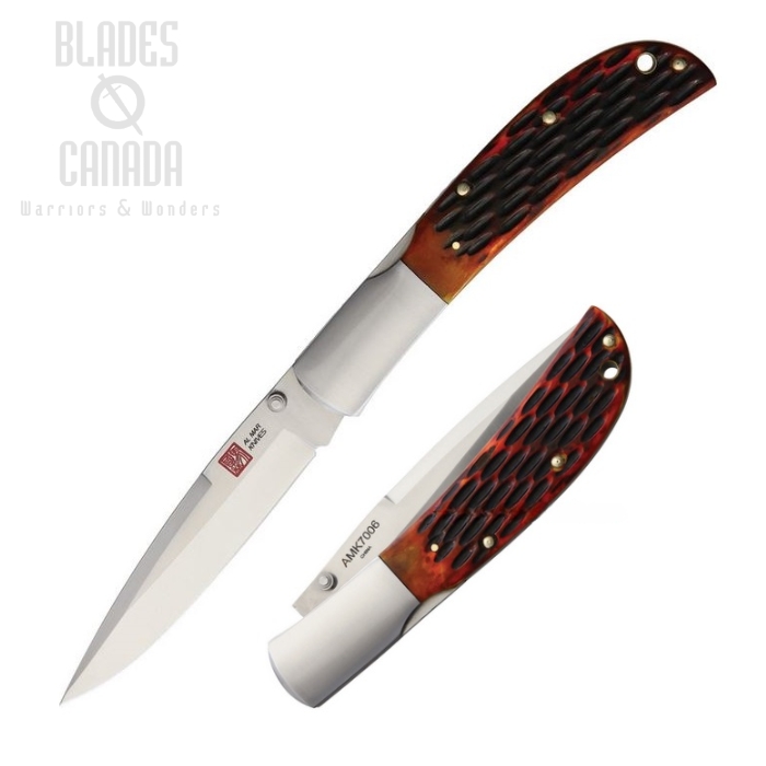 (image for) Al Mar Eagle Folding Knife, AUS8 4", Honey Jigged Bone, AMK7006